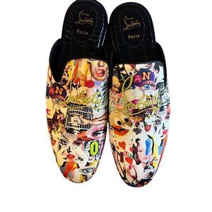 Christian Louboutin Oh Xtian navy coolito flat